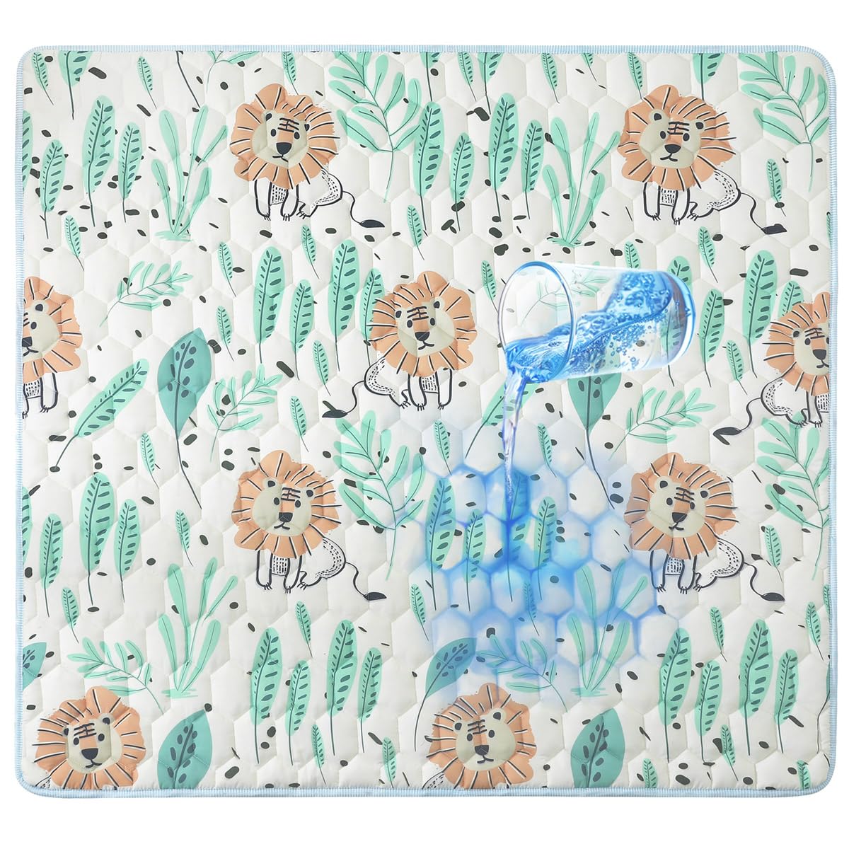 Babihiior Play Mat, Baby Play Mat, 50 x 50 Play Mat for Playpen, Play Mat for Babies 0-6 Months, Waterproof Non-Slip One-Pie