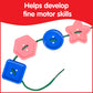 Edx Education - 13832 Large Buttons - Mini Jar - Lacing Activity - Sensory and Fine Motor Skill Development - Math Manipulative