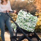 LedBack Green Leaf Stretchy Car Seat Cover for Babies,Nursing Cover Breastfeeding Cover,Soft Breathable Baby Carseat Canopy Nurs