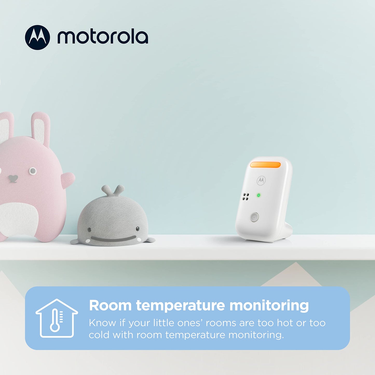 Motorola Nursery Pip11 Audio Baby Monitor, Nightlight, 1000Ft Range, 2-Way Talk, Lullabies, Portable Parent Unit (Aaa Rechargeab