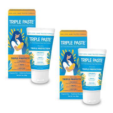 Triple Paste Diaper Rash Cream For Baby - 3 Oz Tube - Zinc Oxide Ointment Treats, Soothes And Prevents Diaper Rash - Hypoallerge