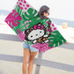 Jay Franco Hello Kitty Bath Pool Beach Towel - Tropical Super Soft & Absorbent 100% Cotton Towel, Measures 28 X 58