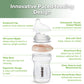 Haakaa Gen.3 Natural Glass Baby Bottle Wide Neck Anti-Colic Variable Flow Nipple - Easy To Clean & Latch For 6M+ Breastfed Babie