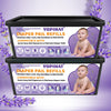 Diaper Easy Roll Refill Bags 2 Pack | 60 Diaper Pail Refills | Holds Up to 2800 Newborn Diapers | Superior Odor Control | Compat
