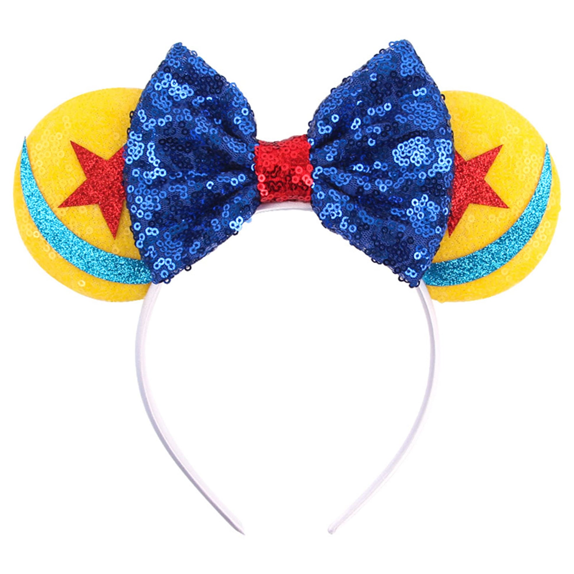 Mado Glitter Mouse Ears Headband For Women/Girls - Princess Dress Up Accessories, Party Favors, Theme Park Hair Accessory (Stars