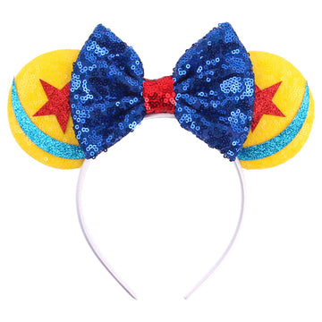 Mado Glitter Mouse Ears Headband For Women/Girls - Princess Dress Up Accessories, Party Favors, Theme Park Hair Accessory (Stars