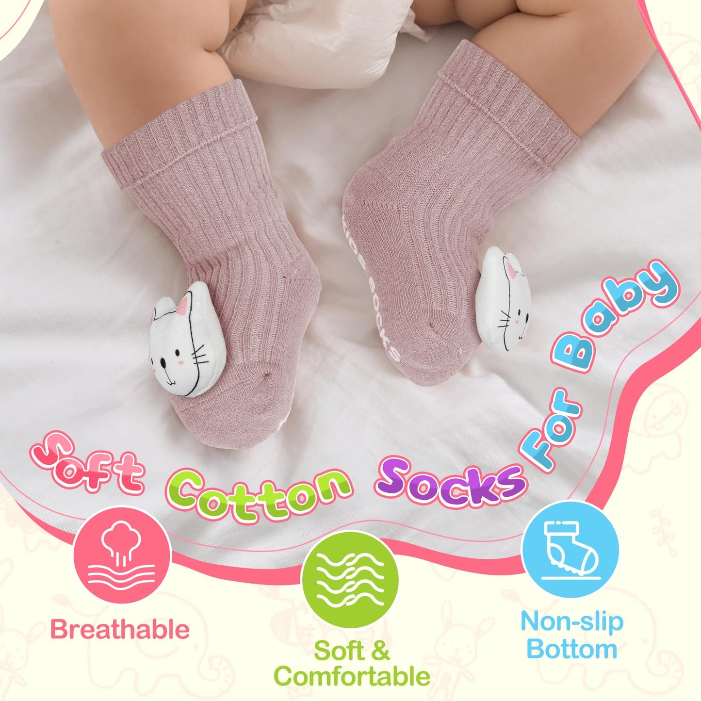 Baby Girl Gifts Newborn Gift Set, 10Pcs Quality & Cute Newborn Baby Essential Stuff New Baby Girl Gift Basket Set, Best Newborn