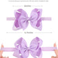 Jollybows 20Pcs Baby Girls Grosgrain Ribbon Hair Bows Headbands 6' Elastic Hair Band Hair Accessories For Infants Newborn (Mult