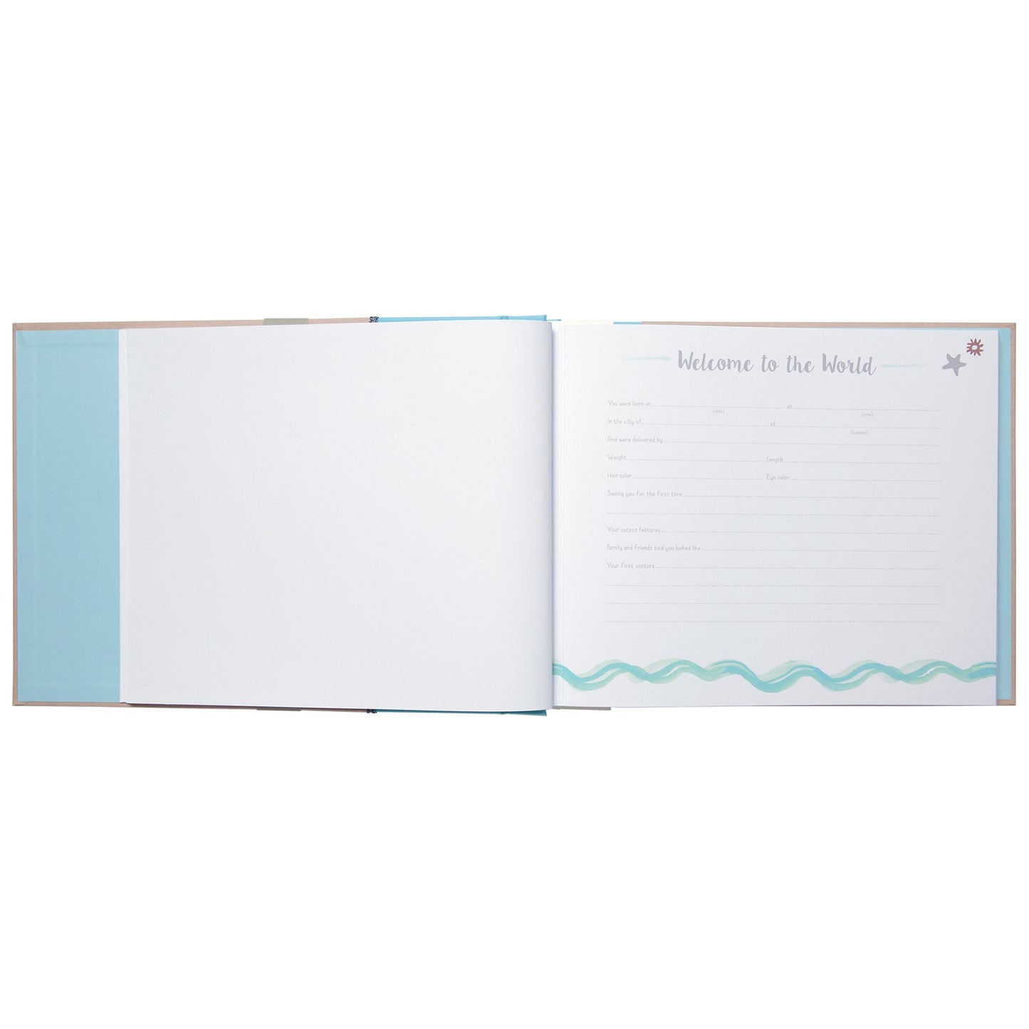 C.R. Gibson Blue Nautical Baby'S First Year Memory Book, 12.5' W X 9.75' H, 64 Pages