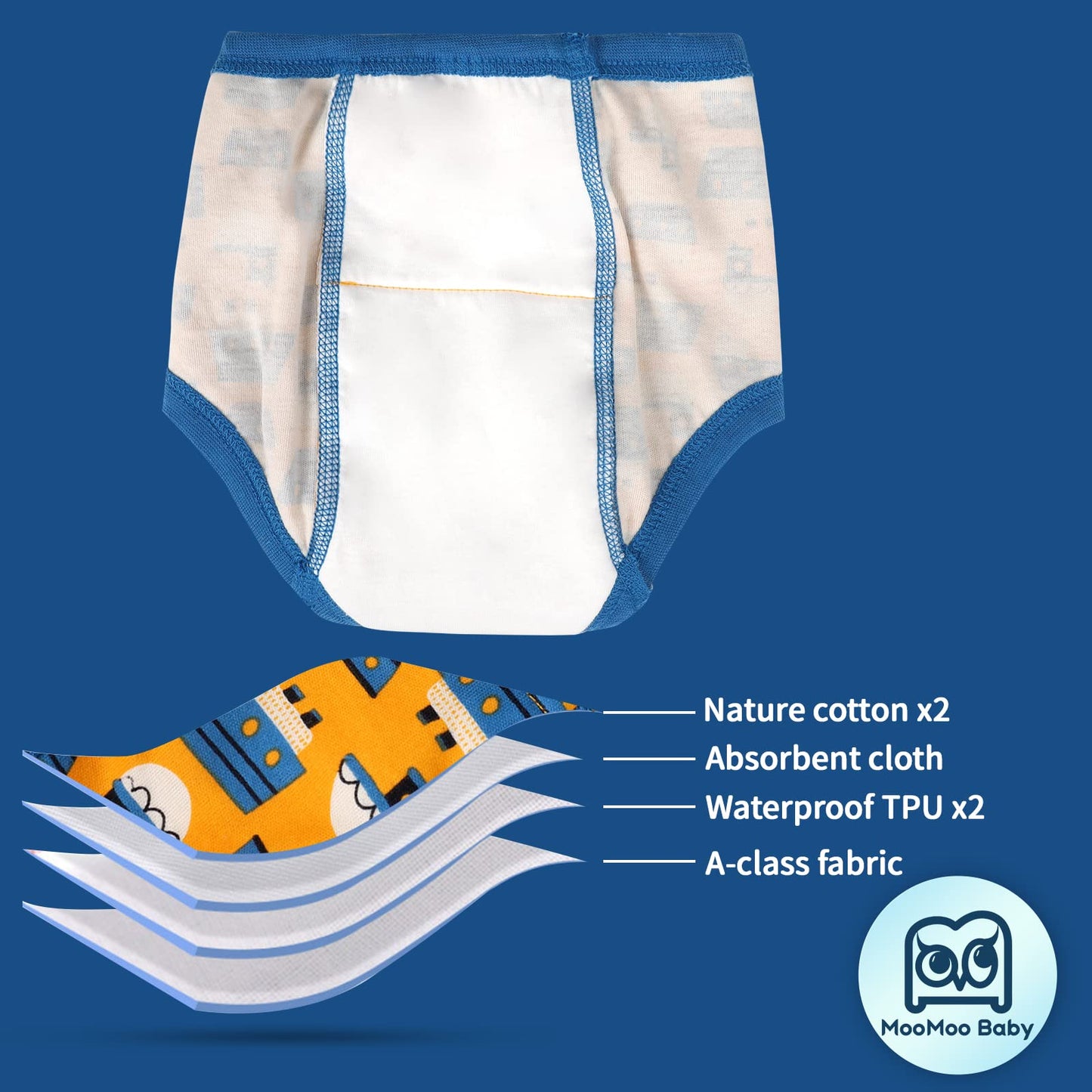 Moomoo Baby 8 Packs Toddler Training Underwear For Boy And Girls Strong Absorbent Cotton Training Pants 2T Green