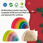 MERRYHEART Wooden Rainbow Stacking Toy, 12 Pcs Wood Building Blocks Set, Waldorf Toys for Toddlers, Matching Educational Learnin
