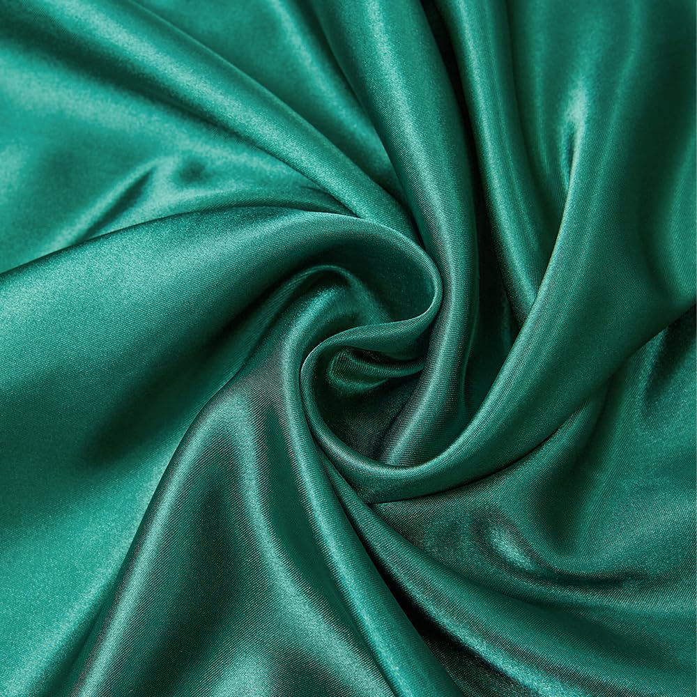 2 Pack Toddler Pillow Cover Dark Green Travel Pillowcase Breathable Silky Soft Baby Pillow Cases 14X20 Kids Satin Pillowcase Env