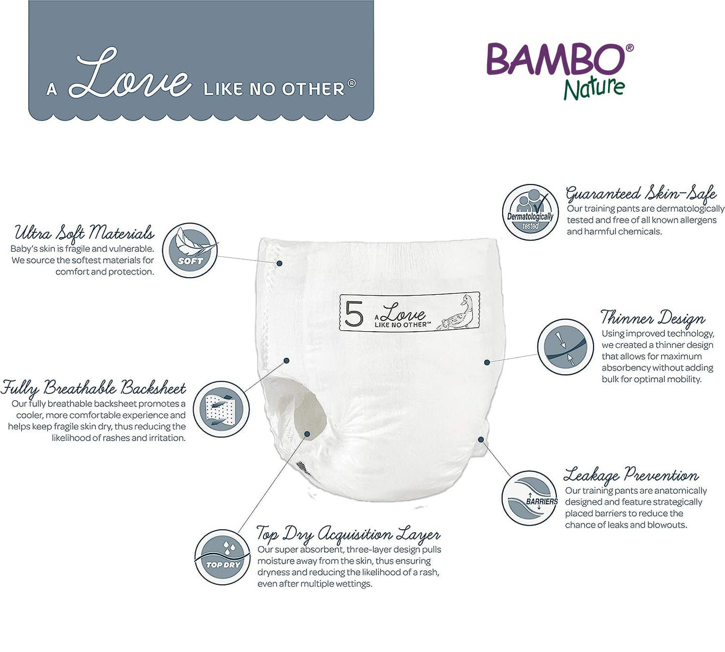 Bambo Nature Premium Training Pants (Sizes 4 To 6 Available), Size 5, 200 Count