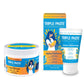 Triple Paste Diaper Rash Cream For Baby - 8 Oz Tub & 3 Oz Tube At Home & On The Go Bundle - Zinc Oxide Ointment Treats, Soothes