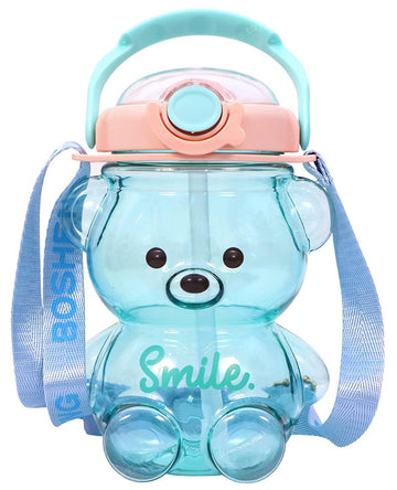 QUEDOZ Sipper Water Bottle for Infant/Toddler/Kids Water Bottle / 1000 ml, AntiSpill | Sippy Cup with Reusable Straw | BPA Free