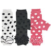Allydrew 3 Pack Ruffle Bottom Baby Leg Warmers & Toddler Leg Warmers, White, Black, Peachy Pink
