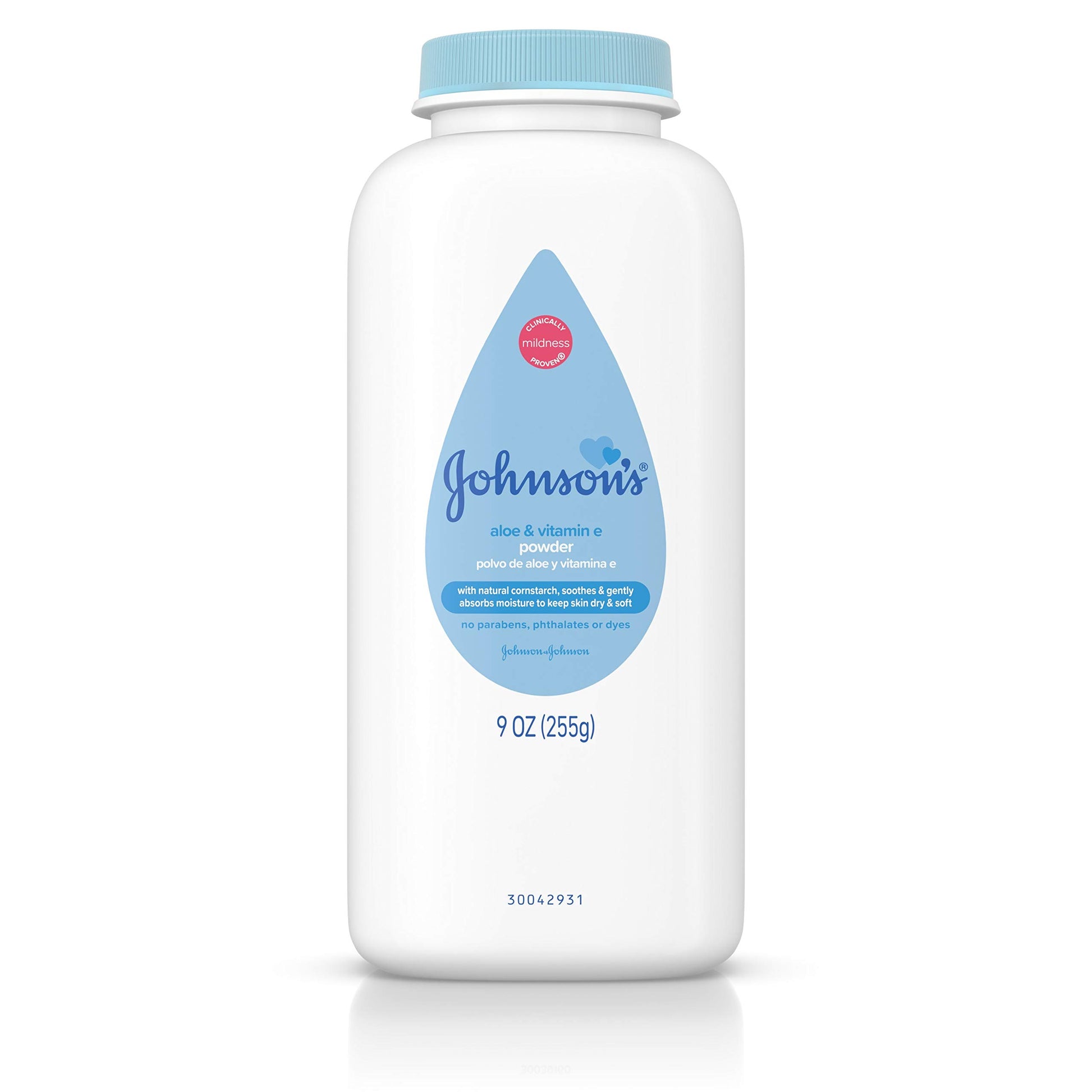 Johnson S Baby Powder With Naturally Derived Cornstarch Aloe & Vitamin E, Hypoallergenic, 9 Oz