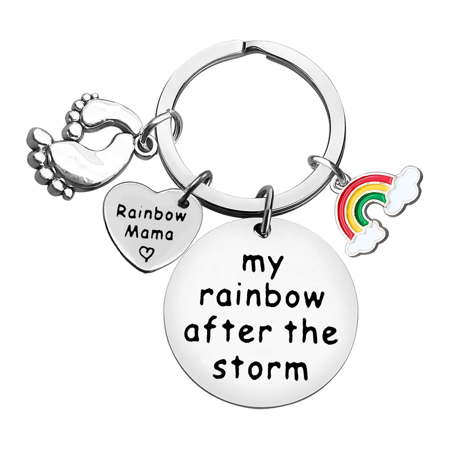 New Mom Jewelry Gifts Mom To Be Gift Keychain Inspirational Jewelry Rainbow Jewelry Pregnancy Announcement Baby Announcement Gif