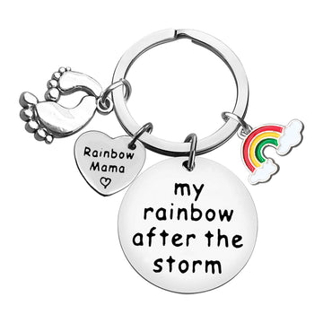 New Mom Jewelry Gifts Mom To Be Gift Keychain Inspirational Jewelry Rainbow Jewelry Pregnancy Announcement Baby Announcement Gif
