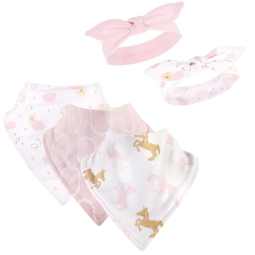 Yoga Sprout 5Pc Bib And Headband Set, Unicorn, One Size