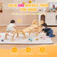 Vevor Pikler Triangle Set Climber 5 In 1, Toddler Climbing Toys Indoor Folding With Arch&Ramp&Ladder For Montessori Play Gym For