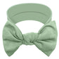 Babygiz Baby Girl Headbands-Infant,Toddler Cotton Handmade Hairbands With Bows Child Hair Accessories (Linden Green)