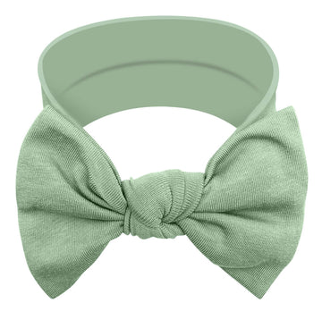 Babygiz Baby Girl Headbands-Infant,Toddler Cotton Handmade Hairbands With Bows Child Hair Accessories (Linden Green)