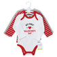 Hudson Baby Unisex Baby Cotton Long-Sleeve Bodysuits, Valentine Heartbreaker, 9-12 Months