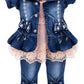 Peacolate Spring Autumn Baby Girls Clothing Set 3Pcs Long Sleeve T-Shirt Denim Jacket And Jeans(Pink,1-2Years)