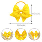 Lddcx Baby Girls' Hair Ties With Bows For Toddler Ponytail Holders Small Hair Ties (Yellow, 2Pcs)
