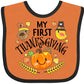 Inktastic My First Thanksgiving- Autumn Birds, Pumpkin Baby Bib Orange And Black 331Ab