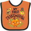 Inktastic My First Thanksgiving- Autumn Birds, Pumpkin Baby Bib Orange And Black 331Ab