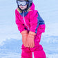 Boao 2 Pairs Kids Winter Ski Gloves Waterproof Warm Snow Mittens Full Finger Gloves For Toddlers Infants (Blue, Pink, 1-3 Years)