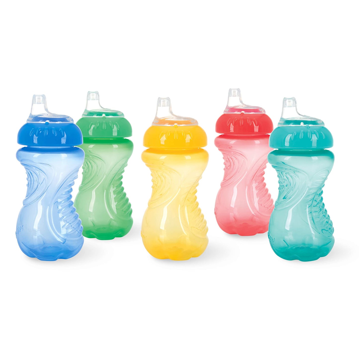 Nuby No-Spill Gripper Cup, Sippy Cup For Baby And Toddler, 10 Ounce, Colors May Vary, 5'