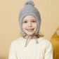 Connectyle Infant Baby Fleece Lined Beanie Skull Cap With Earflap Knit Kids Hat Beanies Cap S Grey