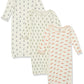 Touched by Nature Unisex Baby Organic Cotton Gowns, Prints Tribal, Preemie/Newborn