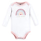 Hudson Baby Unisex Baby Cotton Long-Sleeve Bodysuits Modern Rainbow 5-Pack, 0-3 Months