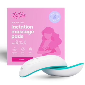 LaVie 2-in-1 Warming Lactation Massager, 2 Pack, Heat and Vibration, Pumping and Breastfeeding Essential, for Clogged Ducts, Imp