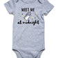 Funnycokid Meet Me At Midnight Onsies Bottle Gender Neutral Baby Clothes Infant Newborn Baby Announcement Bodysuit Funny Romper