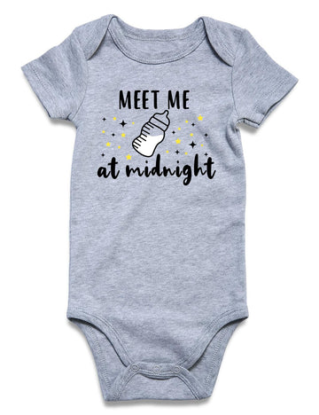 Funnycokid Meet Me At Midnight Onsies Bottle Gender Neutral Baby Clothes Infant Newborn Baby Announcement Bodysuit Funny Romper