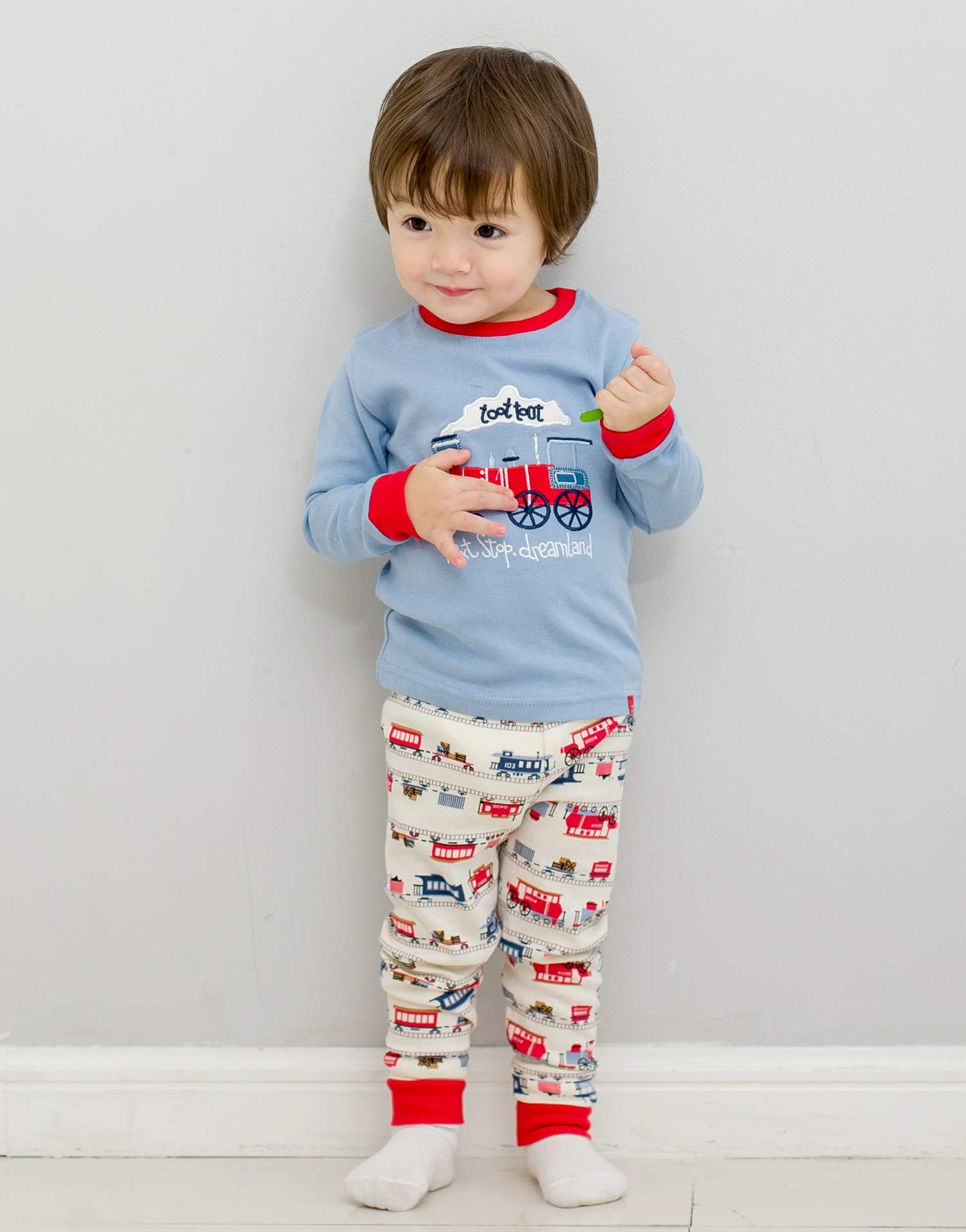 Vaenait Baby 12M-7T Infant Kids Sleepwear Pajama 2Pcs Set,C-Toot Toot Train,X-Large / 6T-7T