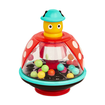 Battat - Ladybug Toy - Ball Popping Toy - Toy For Toddlers - 20 Small & Colorful Balls - 12 Months + - Ladybug Pushtop