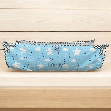 Fabrify Baby Hammock Ghodiyu/Khoyu Soft Cotton Cloth Swing Cradle Safety With Mosquito Net Cover With Zipper (Sky Blue)