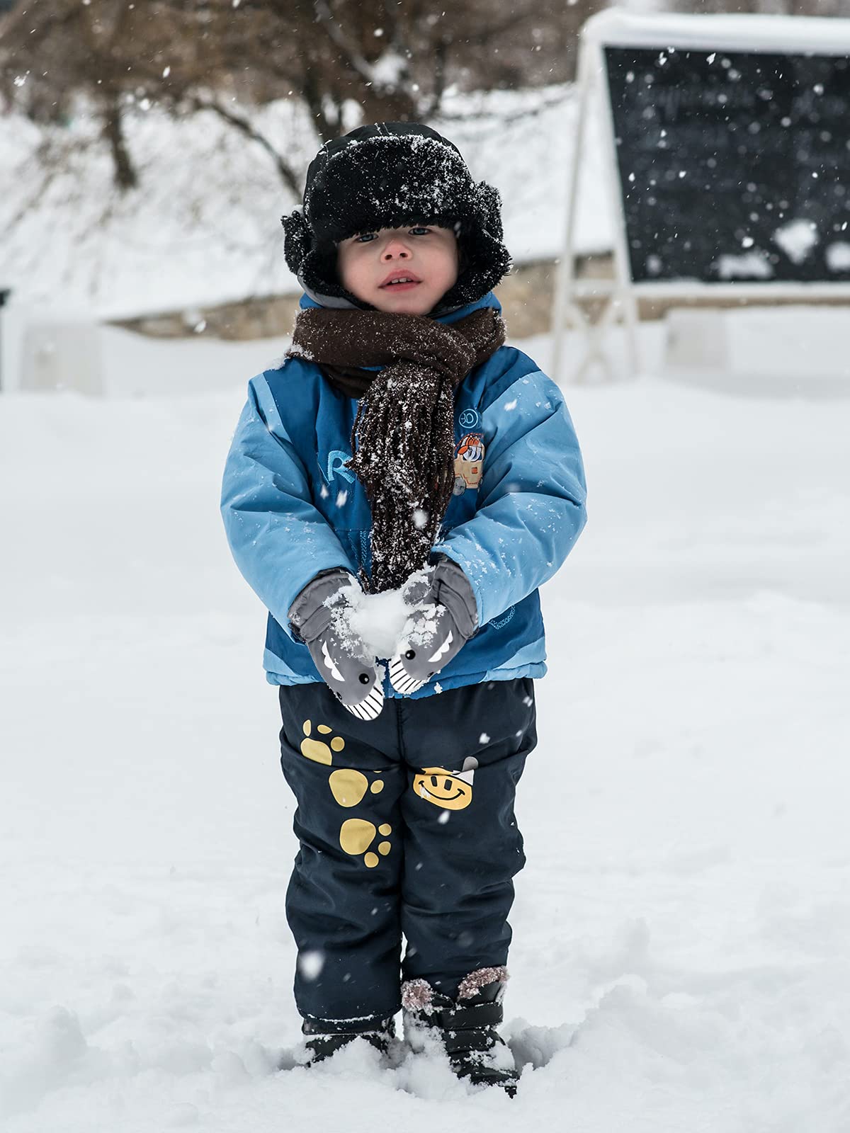 Century Star Winter Lined Fleece Toddler Mittens Waterproof Snow Mittens For Toddler Girls Boys Kids Snow Gloves Ski Alligator N