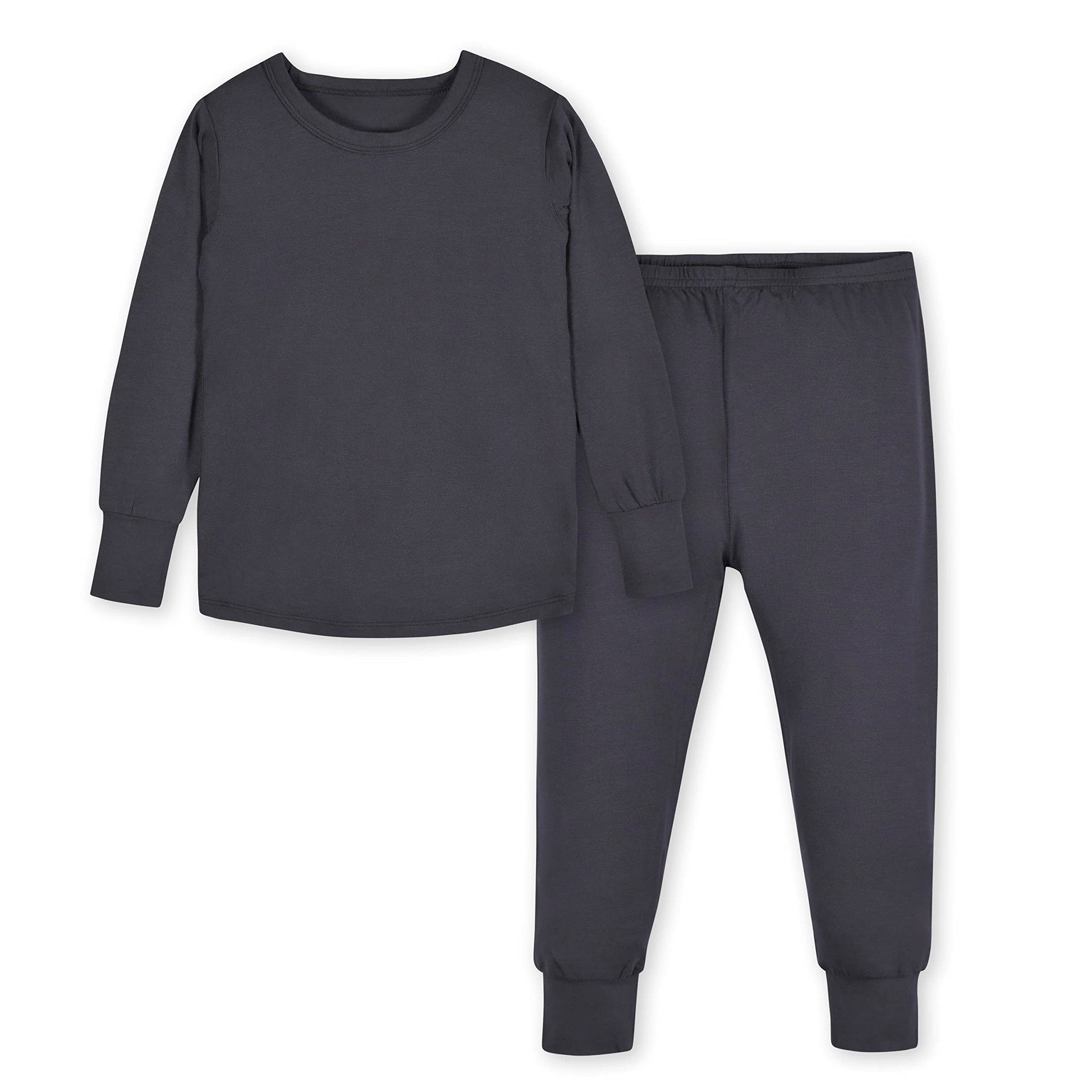 Gerber Unisex Baby Toddler Buttery Soft 2-Piece Snug Fit Pajamas With Viscose Made From Eucalyptus, Charcoal, 18 Months
