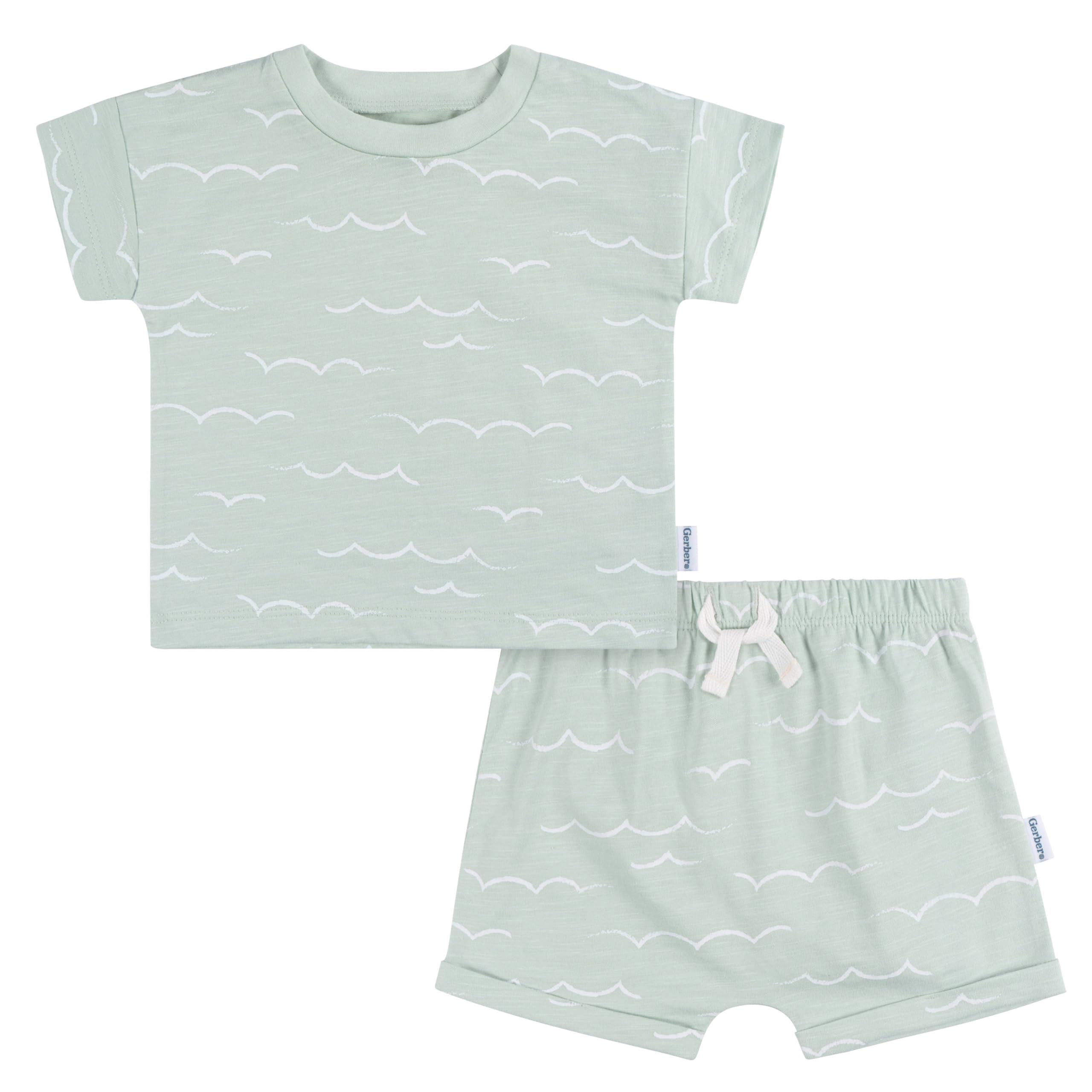 Gerber Baby Boys T-Shirt And Shorts Set, Waves, 3-6 Months – WBBAPB0CMBB6ZZF