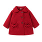 Swnone Baby Coats Spring Fall Kid Baby Girl Cloak Button Jacket Clothes Baby Outwear Clothes (Burgundyt Coat, 6-12 M)