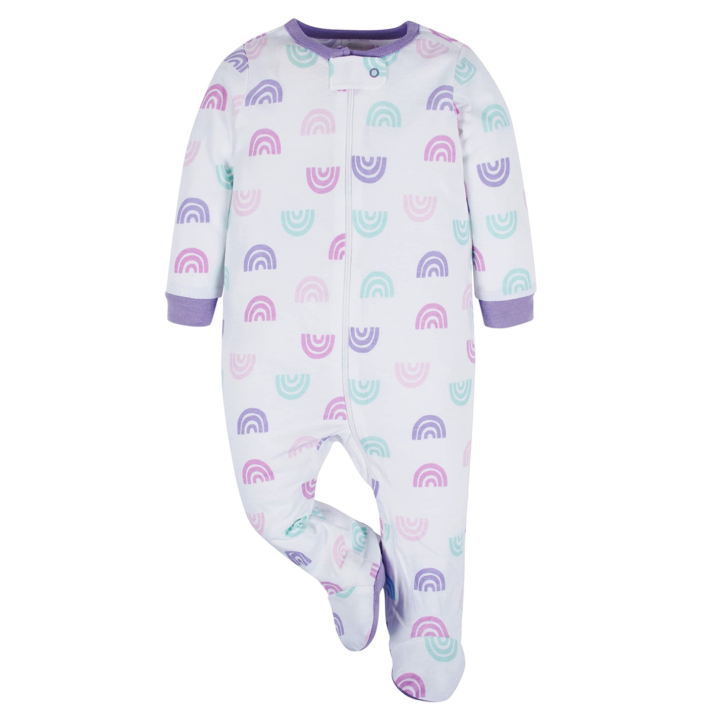 Onesies Brand Baby Girl'S 4-Pack Sleep 'N Play Footies Multi Pack, Rainbows, 0-3 Months