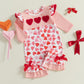 Fiomva Newborn Baby Girl Valentines Day Outfits Spring Fall Romper Infant One Piece Jumpsuit Valentine Heart Clothes (A Valentin