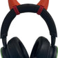 2X Demon Horns For Headset/Cosplay - Made In Usa -16 Colors Combos (Red)